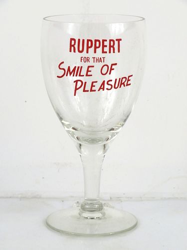 1940 Ruppert Beer Stemmed ACL Drinking Glass New York, New York