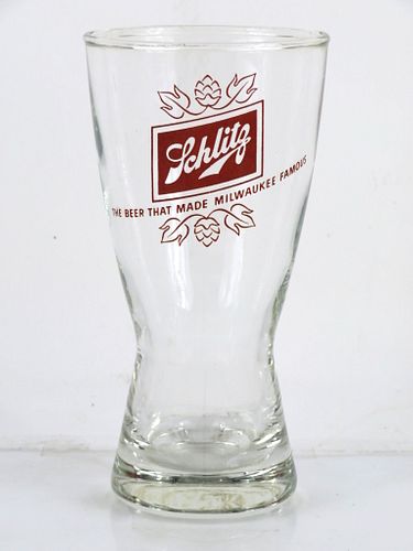 1962 Schlitz Beer Flared Top ACL Drinking Glass Milwaukee, Wisconsin