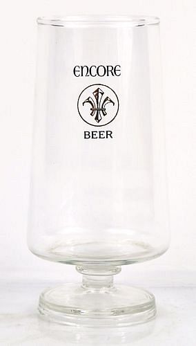 1968 Encore Beer 5¾ Inch Tall Stemmed ACL Drinking Glass Milwaukee, Wisconsin