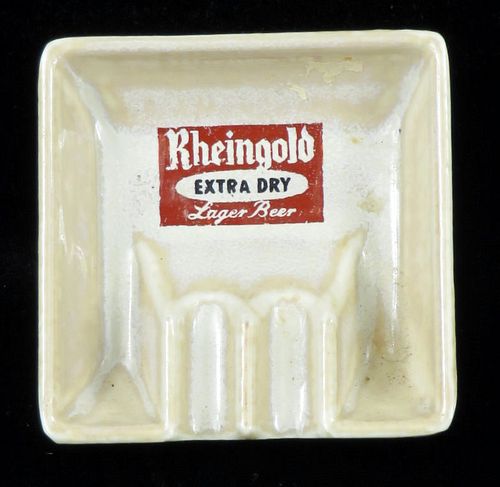 1950 Rheingold Lager Beer Ash Tray Glass Ashtray New York (Brooklyn), New York