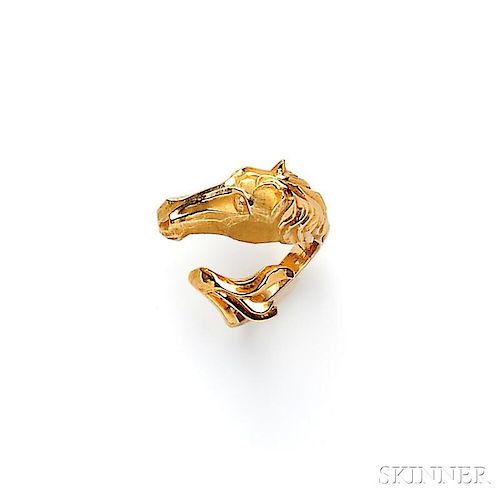 18kt Gold Horse Ring