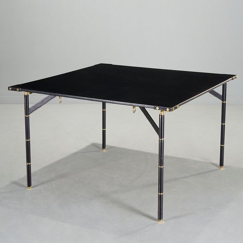 Adnet (after), leather games table, Peter Marino