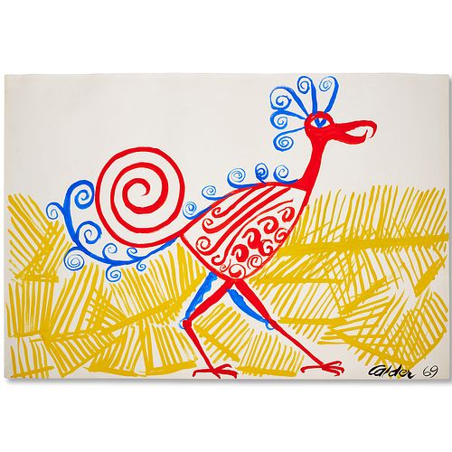 Alexander Calder, gouache on paper, 1969