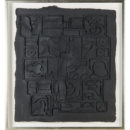 Louise Nevelson, cast paper relief, 1975