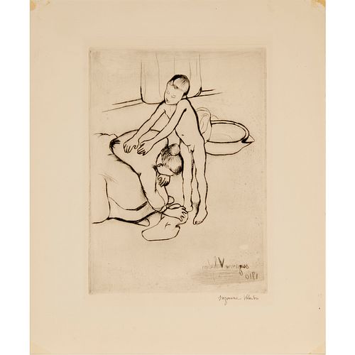 Suzanne Valadon, drypoint etching, 1910