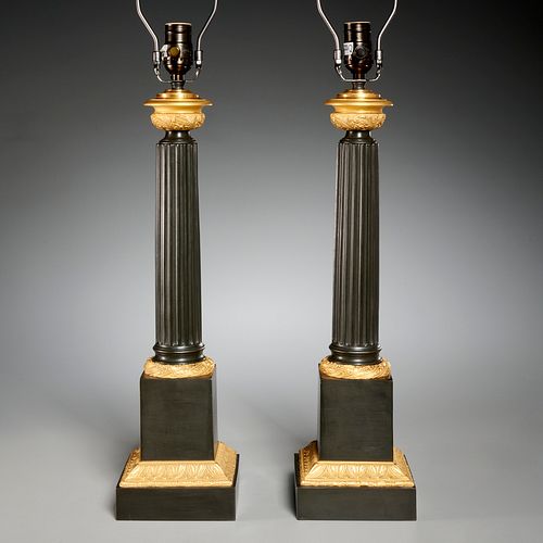Vaughan Designs, pair "Matignon" column lamps