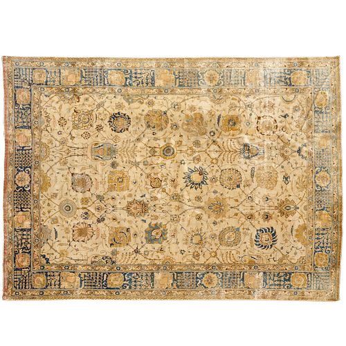 Old Tabriz room-size carpet