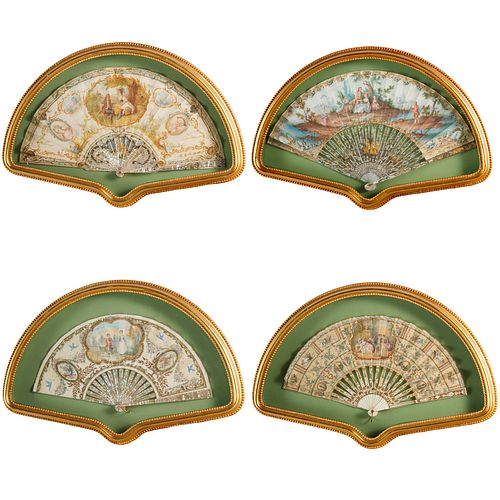(4) nice Louis XVI mother-of-pearl lady's fans