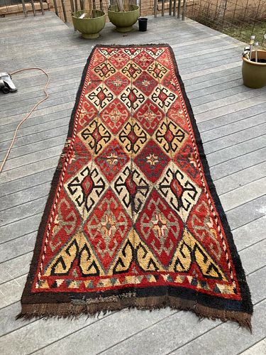 Semi-Antique Uzbek Julkhyr Julkhir Multicolor Area Rug
