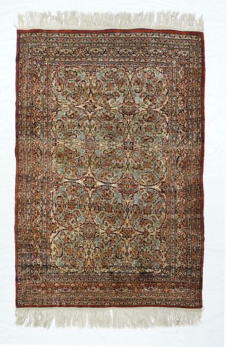 Antique Silk Hajijalili Tabriz Rug, 4’9" x 7' (1.45 x 2.13 M)