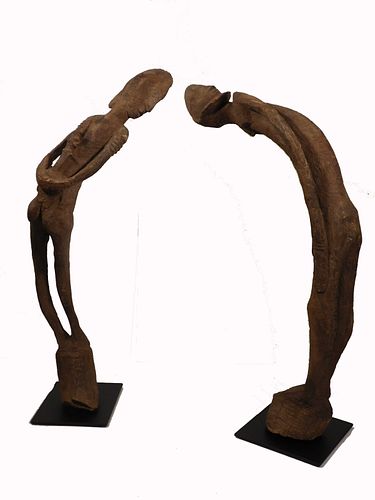 African Tribal Art "Leaning" Figures