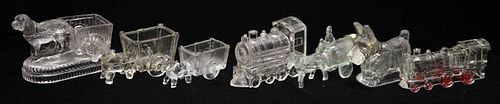 PRESSED GLASS CANDY CONTAINERS