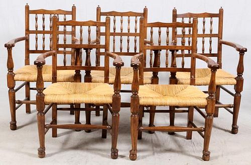 SPINDLE BACK CHAIRS FIVE