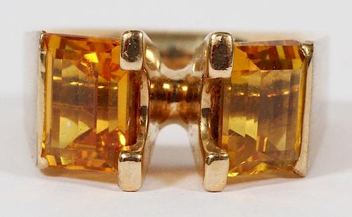 14KT YELLOW GOLD & CITRINE RING