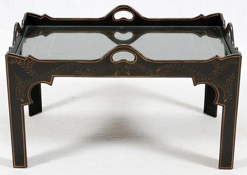 BLACK LACQUER COFFEE TABLE