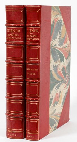 J. M. W. TURNER LEATHER BOUND VOLUMES TWO 1902