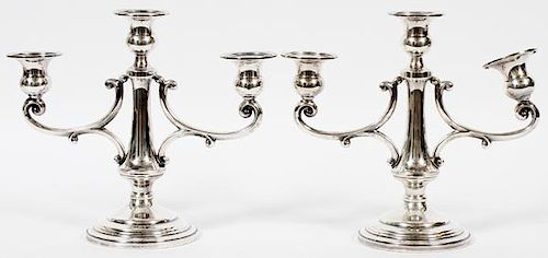MUECK-CAREY CO. WEIGHTED STERLING CANDELABRA