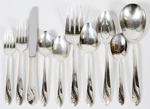 HOLMES AND EDWARDS ROMANCE DEEP SILVER FLATWARE