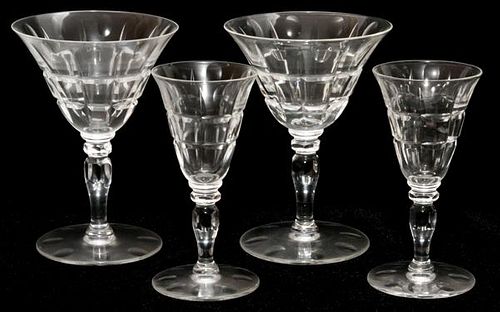 CUT CRYSTAL SHERRY AND LIQUEUR GLASSES C.1940