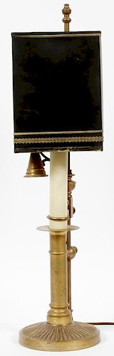 BRASS CANDLESTICK CONVERTED TO LAMP