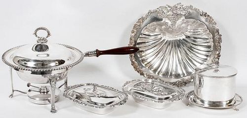 SILVERPLATE SERVING PIECES 19TH-20TH C.