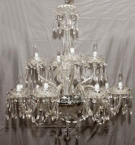 WATERFORD CRYSTAL 12 LIGHT CHANDELIER