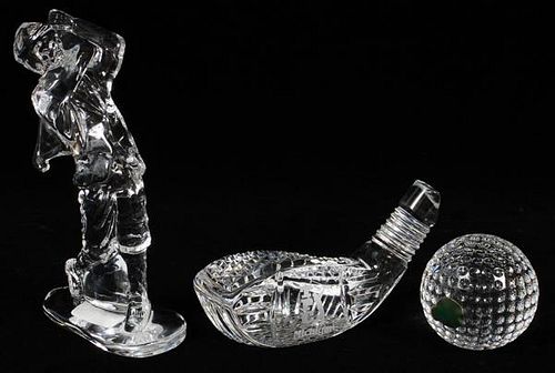 WATERFORD CRYSTAL GOLFER COLLECTION THREE PIECES