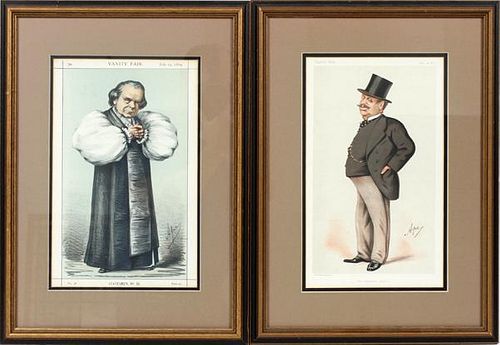 VANITY FAIR SPY LITHOGRAPH AND PRINT 2 PIECES