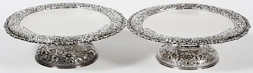TIFFANY & CO. SILVER-SOLDERED COMPOTES C. 1890 PAIR