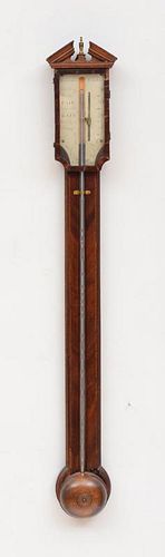 George III Inlaid Mahogany Stick Barometer