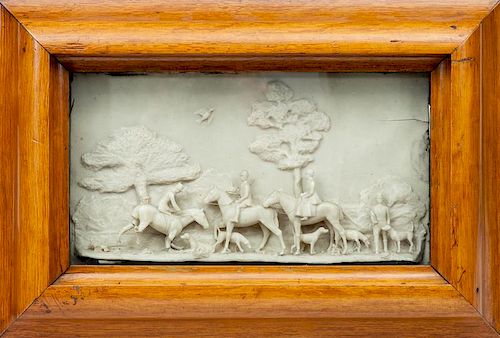 Victorian Waxwork Relief Panel, The Hunt