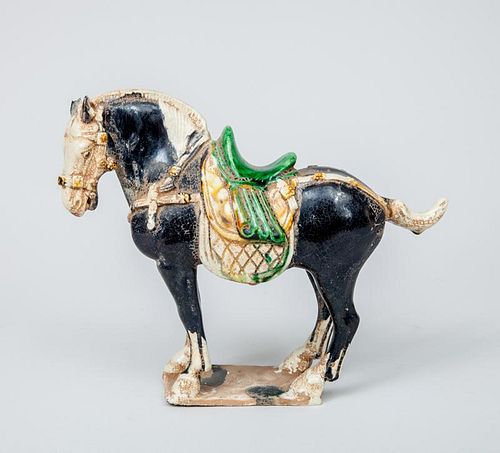 Chinese Glazed Pottery Tang Style Horse