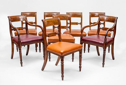 Set of Eight Regency Mahogany Chairs