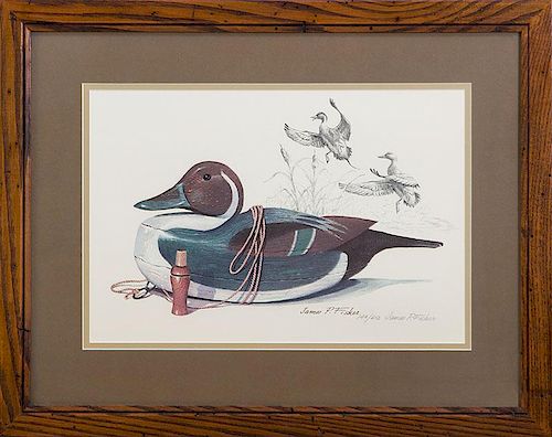 James P. Fisher (b. 1950): Pintail; and Woodduck