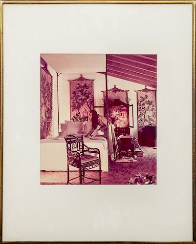 Horst P. Horst (1906-1999): Pauline de Rothschild in Her Bedroom, Chateau Mouton Rothschild