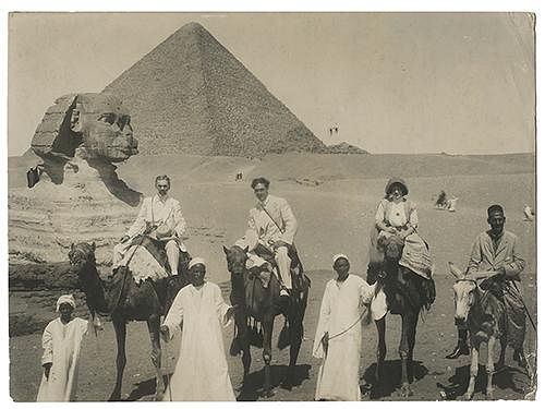Photograph of Raymond at the Sphinx (Raymond Maurice)