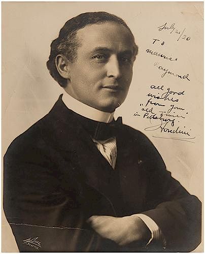 Portrait of Houdini Inscribed and Signed to Raymond