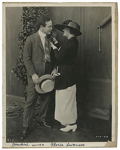 Publicity Photograph of Houdini with Gloria Swanson