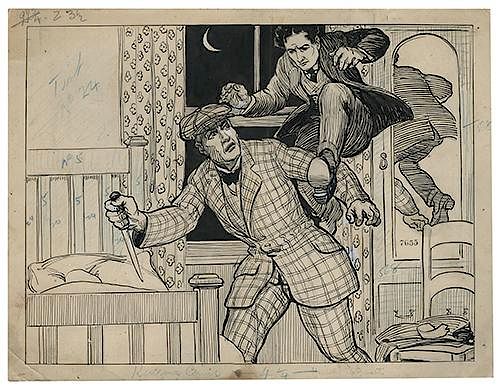 Original Publicity Illustration of Houdini