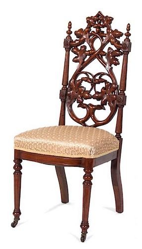 A Carved Side Chair Height 40 1/2 inches.