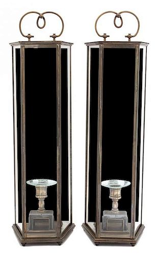 A Pair of Dinkelspiel Wall Sconces Height 19 inches.