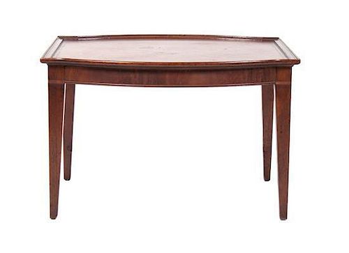 A Georgian Style Mahogany Low Table Height 16 1/2 inches.