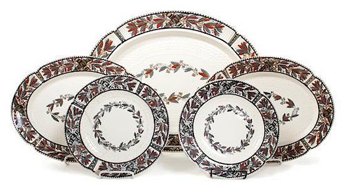Three Sylvester Porcelain Platters Length of longest 21 1/2 inches.