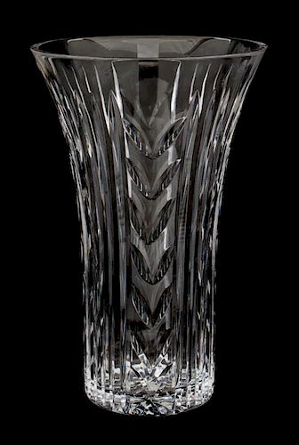 A Waterford Crystal Vase Height 11 7/8 inches.