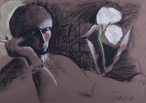 Hanna Bakula Pastel on Paper Portrait
