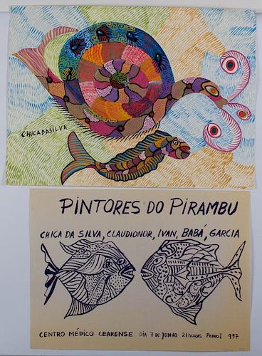 Chico da Silva Watercolor on Paper & Poster