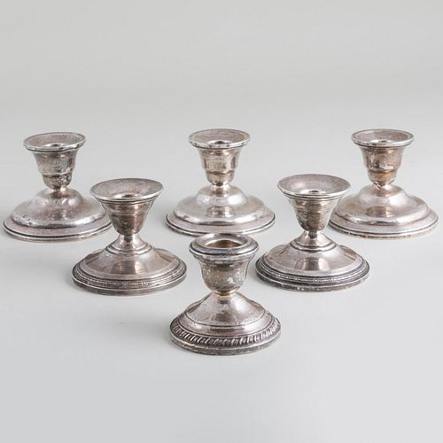 Group of Six American Candlesticks