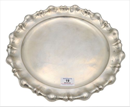 Large Round Silver Tray