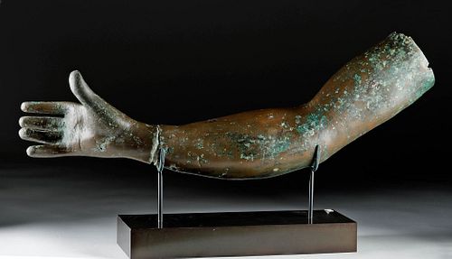 Published Lifesize Roman Bronze Right Arm (of Man)