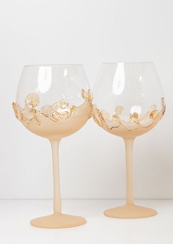 Wine glasses,hand blown